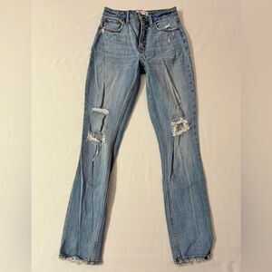 A&F Abercrombie and Fitch High Rise Distressed Skinny Jeans Jean